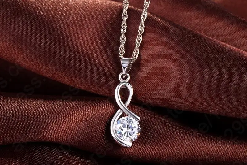 Серьги подвески из серебра 925 пробы с фианитами 8 дюймов|Ювелирные наборы| |