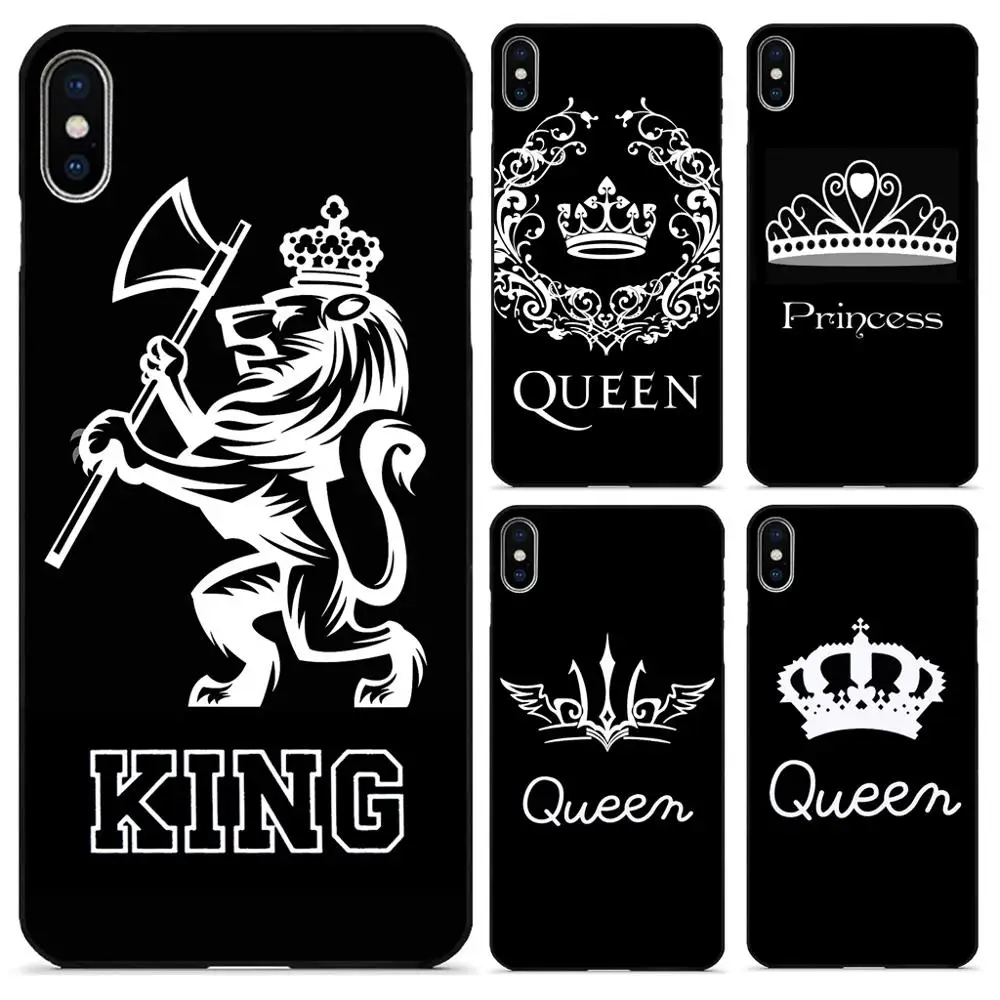Роскошный силиконовый чехол для samsung galaxy s7 edge s8 s9 s10 plus note 8 милые king queen мягкий