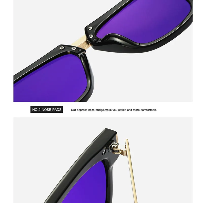 Мужские негабаритные квадратные поляризованные солнцезащитные очки для мужчин