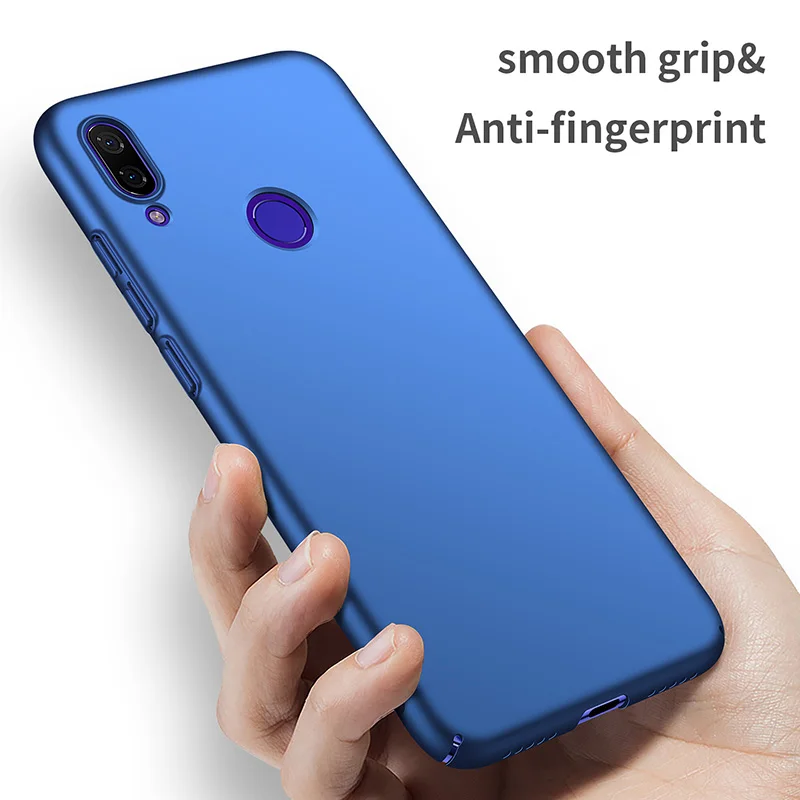 QZPC 2019 тонкий защитный чехол для Xiaomi Redmi Note 7 Pro Чехол черный простой ПК жесткие
