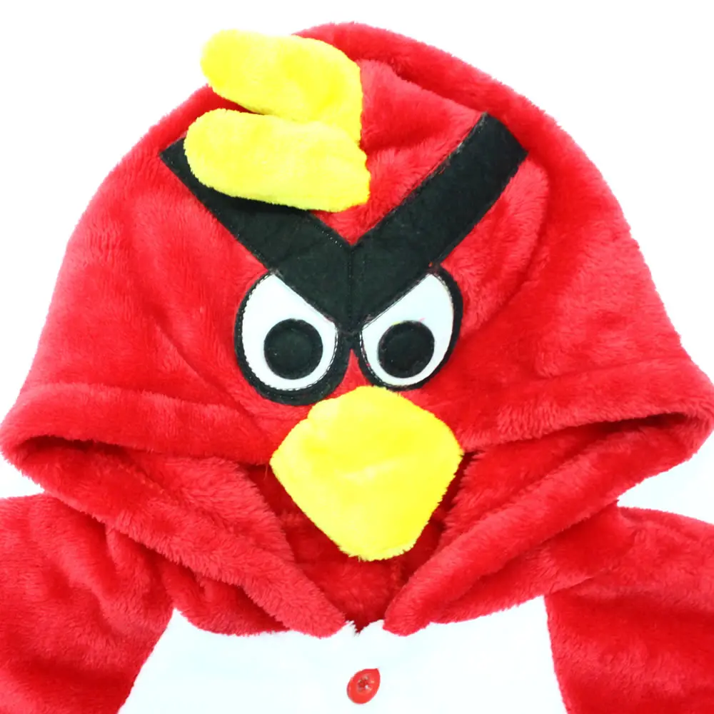 Животные аниме Рисованные рыжие лисы пижамы в виде птицы дети мальчики девочки