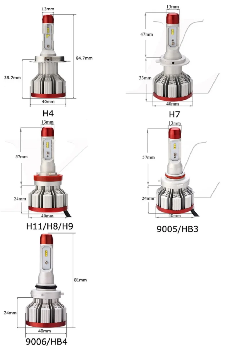 2 шт Мини Размеры H7 H11 светодиодный Canbus лампы 64 W 80000LM фар автомобиля H4 Hi/Lo луч H1 светодиодный H3 H9/H8 6000 K светодиодный 12 V H11 противотуманные фары