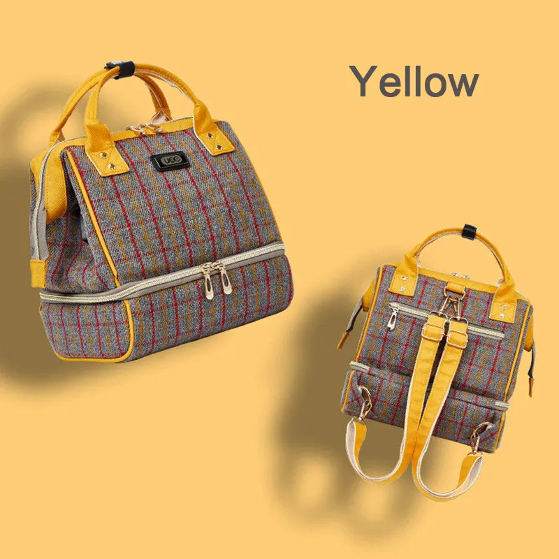 Yellow Бренд мягкий подгузник сумка бутылка для детского молока изоляции путешествия рюкзак для матерей для подгузник для новорожденных прогулочная Сумка-трансформер - Цвет: Yellow