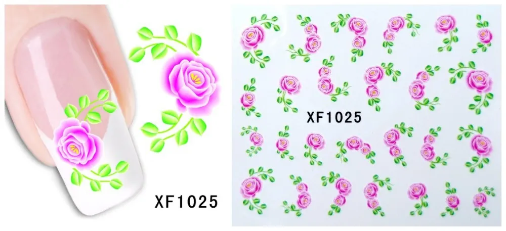 YWK 60 листов цветок DIY Переводные картинки для ногтей переводные наклейки для маникюра