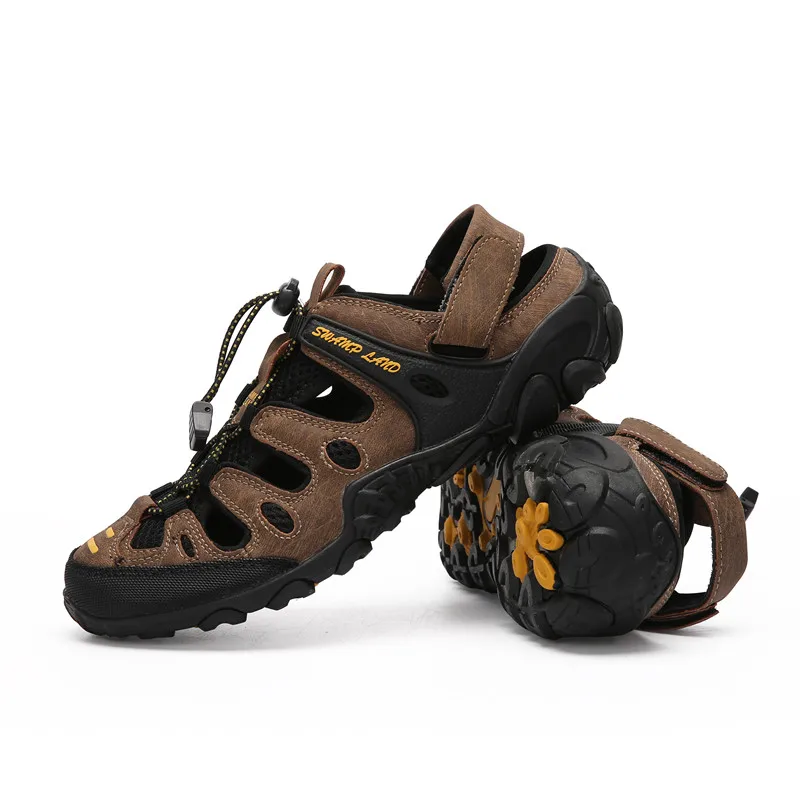 Мужские сандалии Летняя обувь уличные шлепанцы Водонепроницаемые Пляжная на