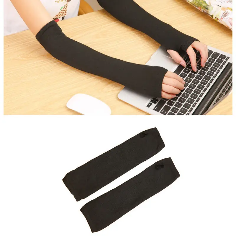 Варежки вязаные без пальцев унисекс Осень-зима |