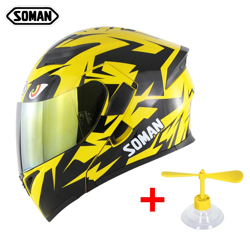 Soman Полнолицевой шлем с декором мотоциклетного шлема Bamboo Raft Street rbike Casco Capacete de Moto DOT