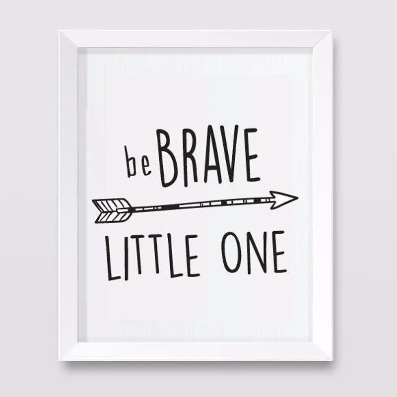 Новинка 2016 рисунок быть храбрым малышом настенное художественное цитата декор