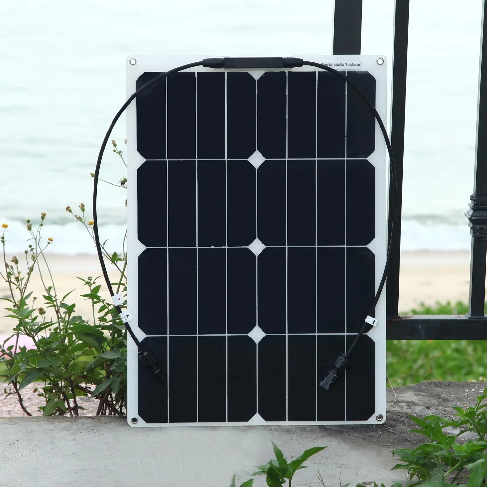 Solarparts 1x30 Вт Гибкие Фотоэлектрические Солнечные Панели зарядное устройство