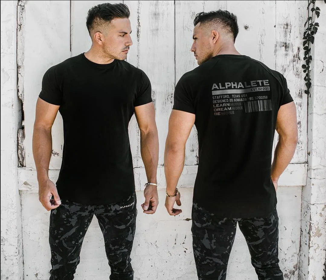 Новинка ALPHALETE, мужские камуфляжные спортивные штаны, для тренажерного зала, для фитнеса, тренировки, Тонкие штаны, модные брендовые брюки, мужские штаны для бега, узкие брюки-карандаш