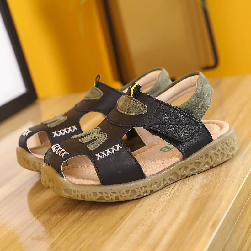 Детские босоножки из натуральной кожи Для детей на лето новые модные дышащие