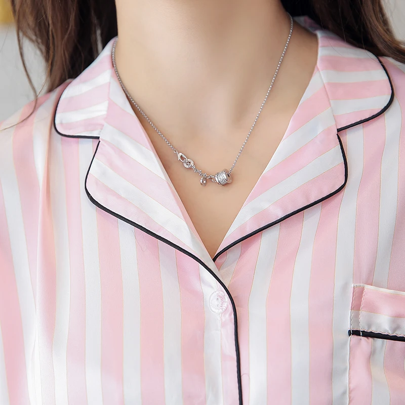 Женские пижамные комплекты летний пижамный комплект с коротким рукавом из двух