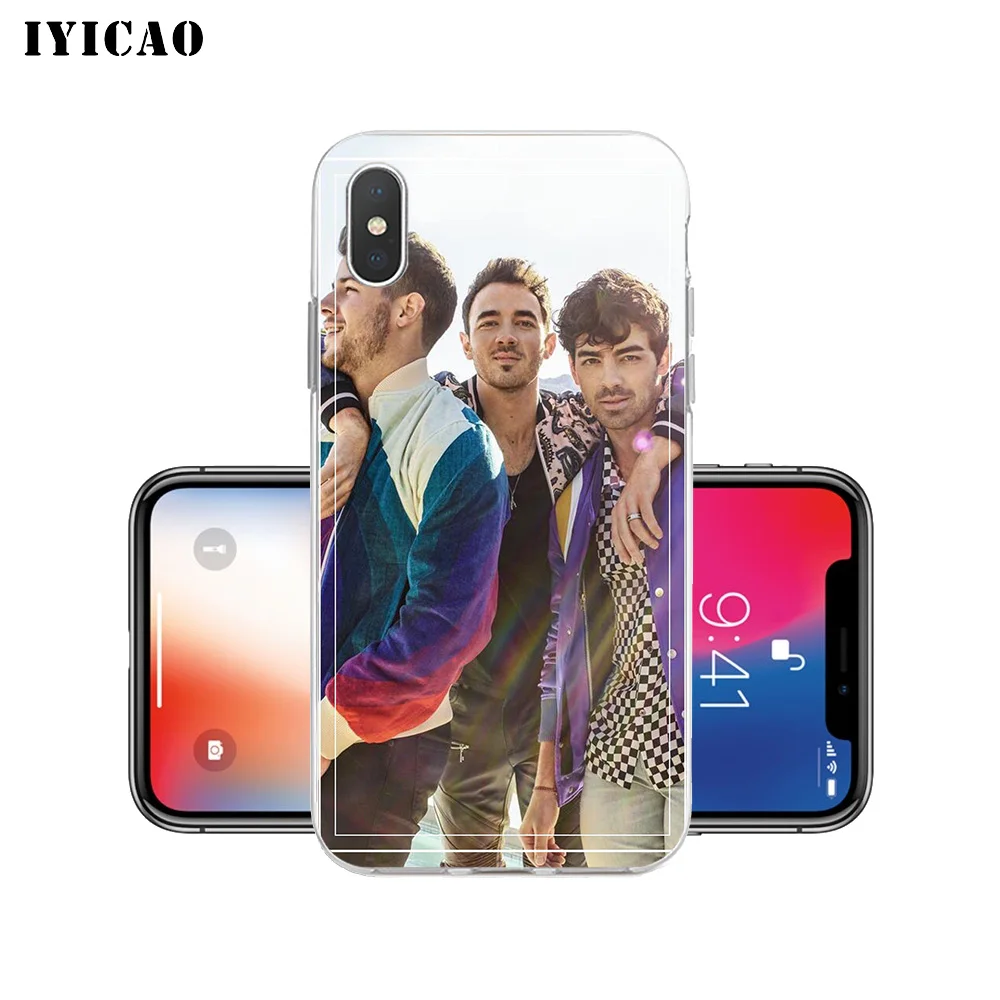 IYICAO Rock band Jonas Brothers Мягкий силиконовый чехол для телефона iPhone X XR XS MAX 6 6s 7 8 Plus 5 5S SE TPU |