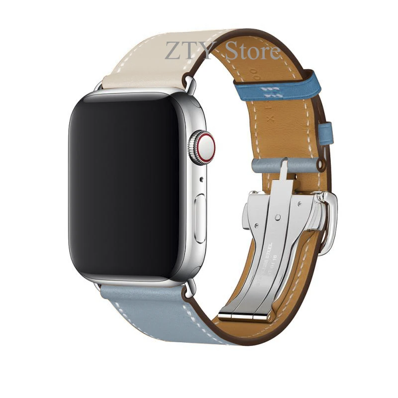 Для Apple Watch 44 мм 40 Herm логотип на пряжке кожаный одиночный Тур размещение Пряжка