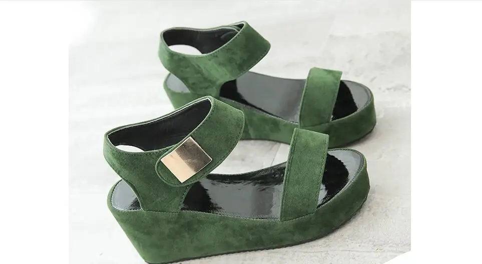 Новинка Белая женская обувь на танкетке римские сандалии женские из натуральной