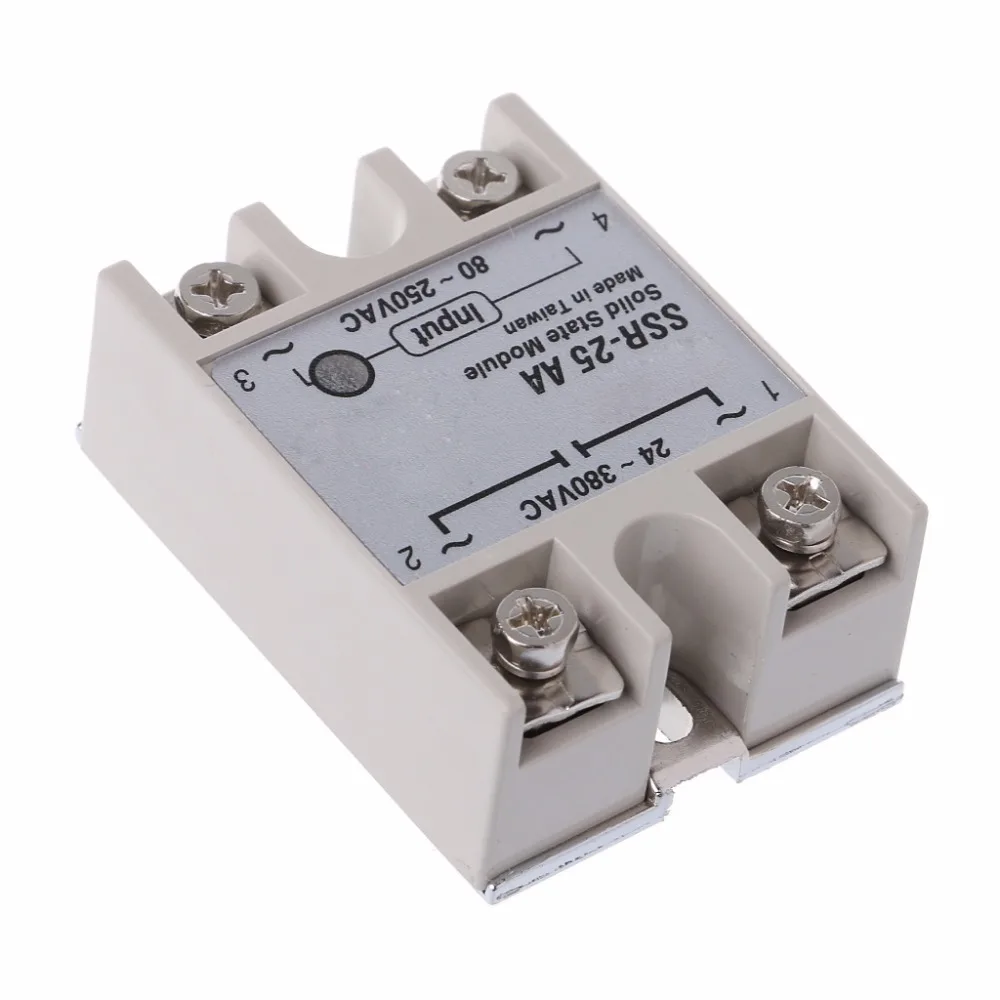 Твердотельные реле Модуль SSR 25 AA 25A 250V на рост от 80 до AC Вход 24 380V Выход 6.2x4.5*2 3