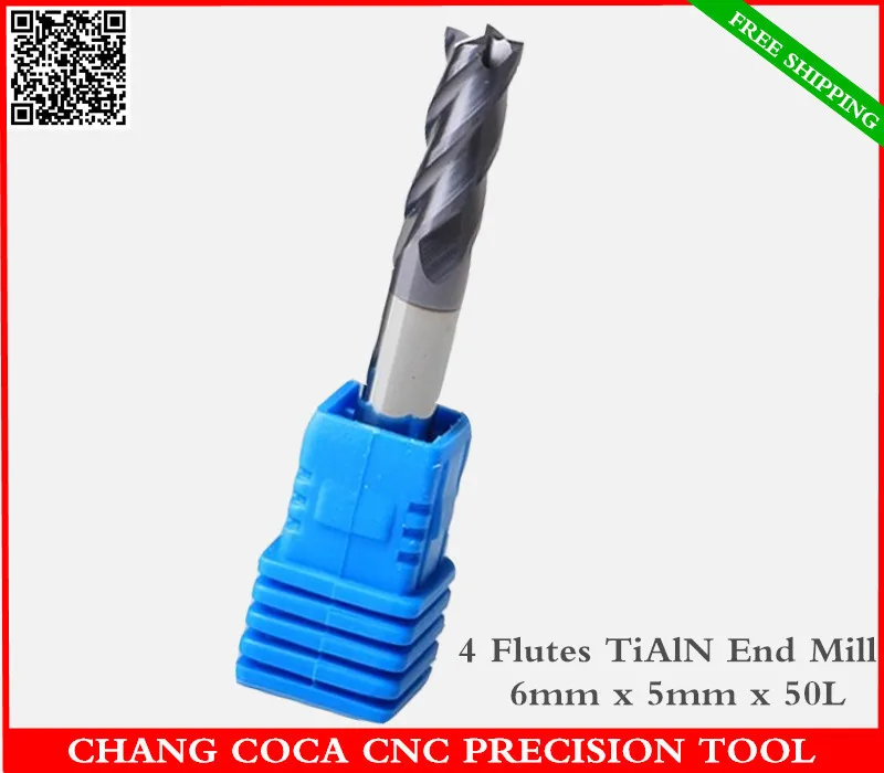 6 мм * 5 50 бесплатная доставка твердосплавная Концевая фреза с ЧПУ торцевая