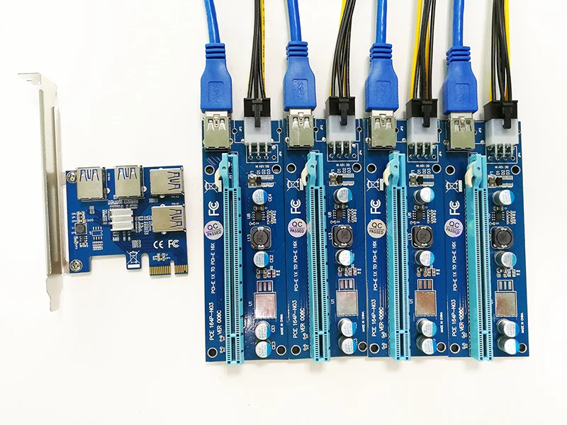 Новая добавленная карта PCIe 1-4 PCI Express 16X Слоты переходная карта PCI-E 1X внешний 4 PCI-e слот адаптер PCIe порт мультипликатор карта