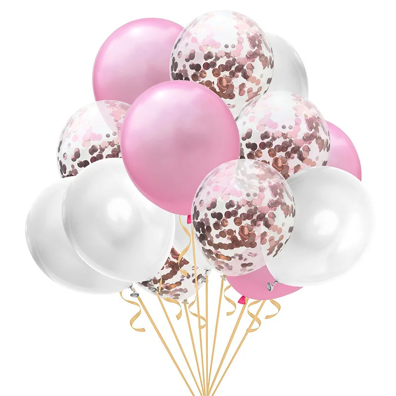 Черный и золотой воздушный шар 15 шт./компл./комплект день рождения свадьба Декор