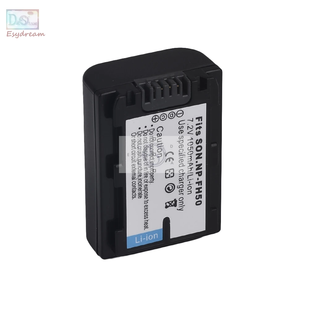 

FH50 NP-FH50 1050mAh Battery for Sony HDR-UX5E HDR-HC7E HDR-HC5E DCR-SR300E DCR-SR42E DCR-SR62E 908E PM097