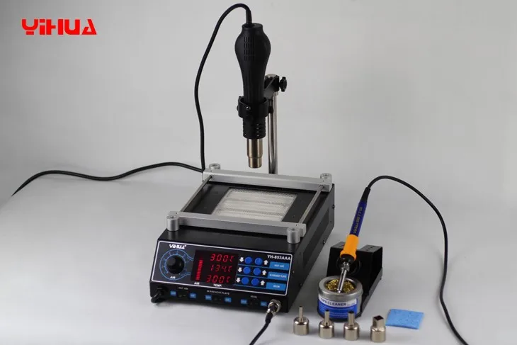 YIHUA 853AAA 650 Вт паяльная станция с регулируемым кронштейном горячего воздуха высокой мощности паяльная станция