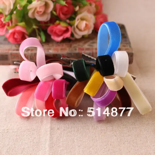 

3/8" (10mm)velvet ribbon appliques/craft/sewing DIY U pick from 20 colors 20y