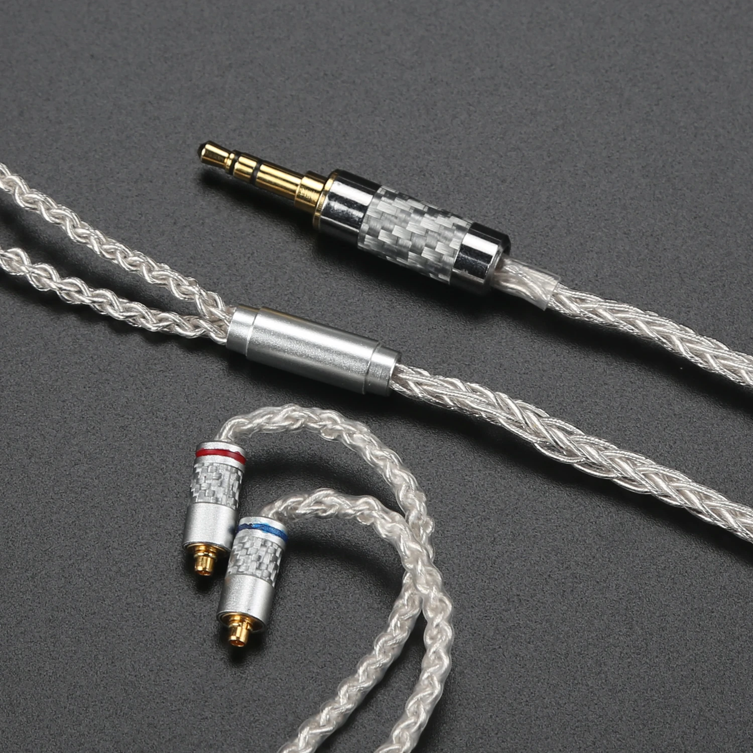 DIY кабель MMCX для Shure SE215 SE535 SE846 UE900 MMCX Earpphone 152 ядра одного серебряного цвета с кристальной платформой покрытие углерода для iPhone xiaomi