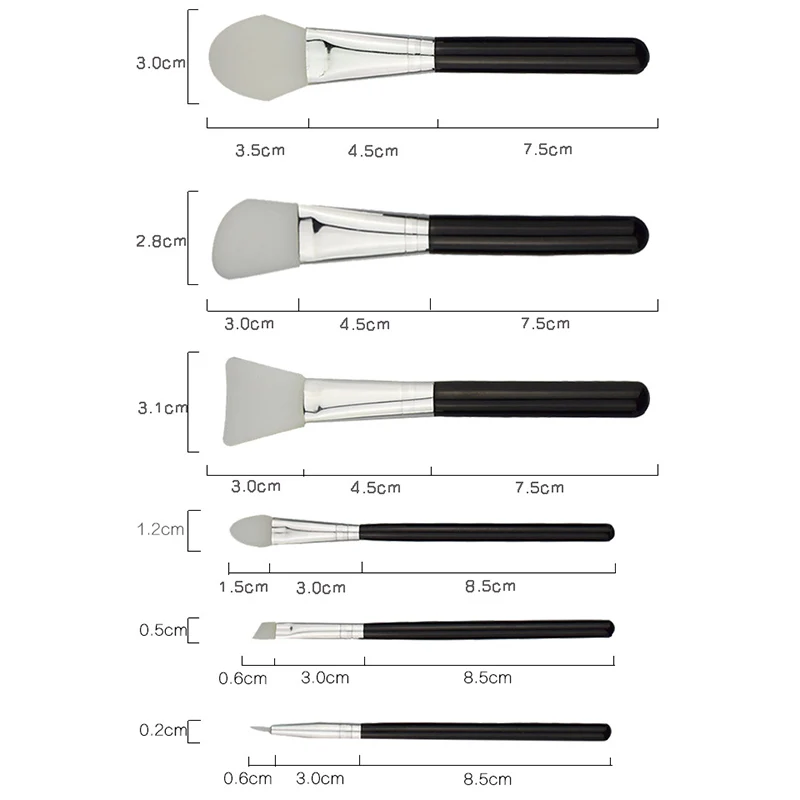6 шт./компл. силиконовая Кисть для макияжа профессиональная маска лица основа