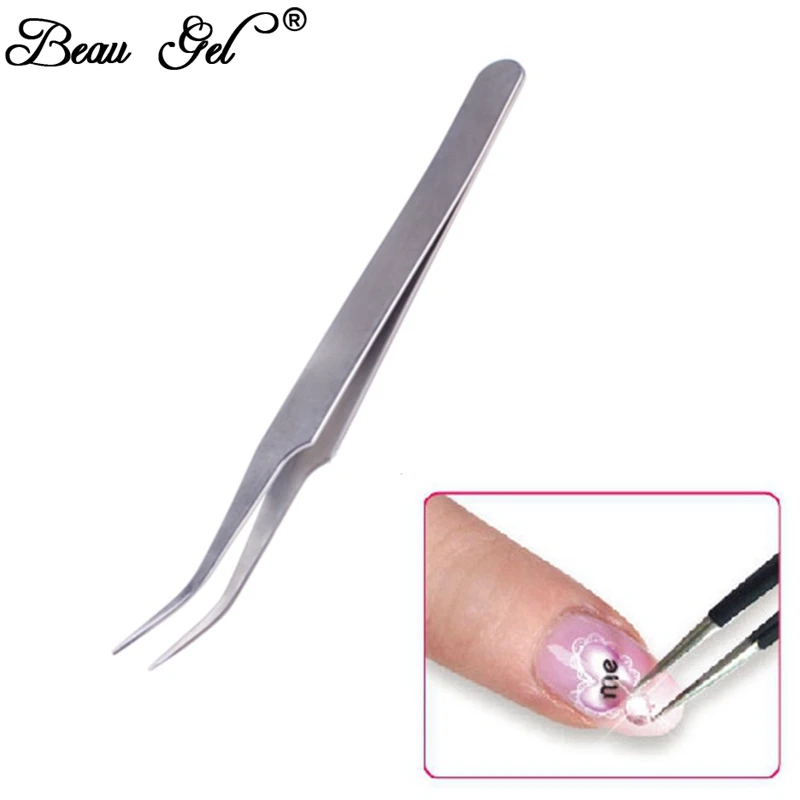 1 шт. пинцет из нержавеющей стали изогнутый Прямой стразы блестки инструменты для