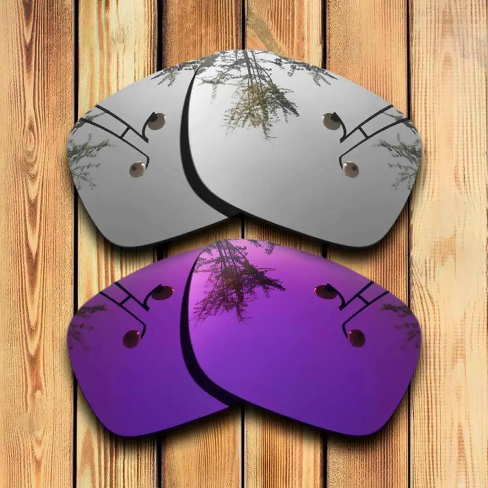 Chrome-Purple Mirror 2 пары точно вырезанные поляризованные Сменные линзы для солнцезащитных очков Оукли Холбрук-много цветов - Цвет линз: Chrome-Purple Mirror