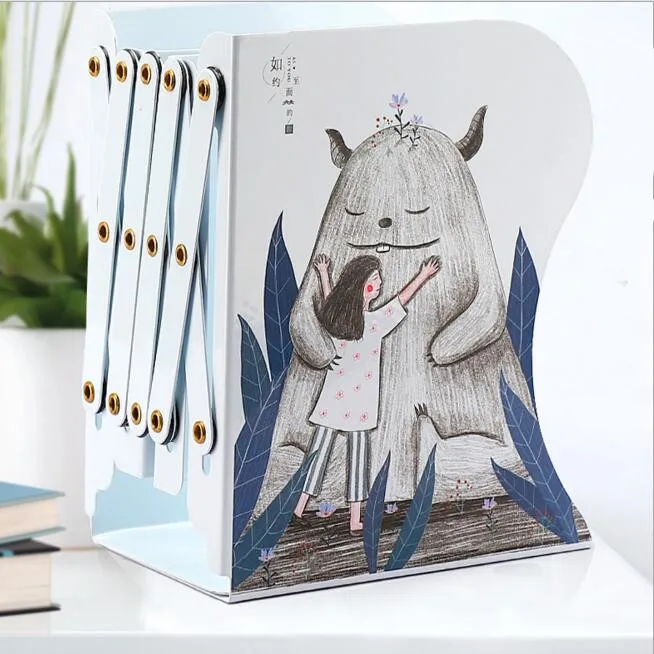 Красивая металлическая Выдвижная Подставка для книг, подставка для книг, органайзер для студентов, полка для книг, офисная, домашняя, книжная полка, канцелярские принадлежности - Цвет: C