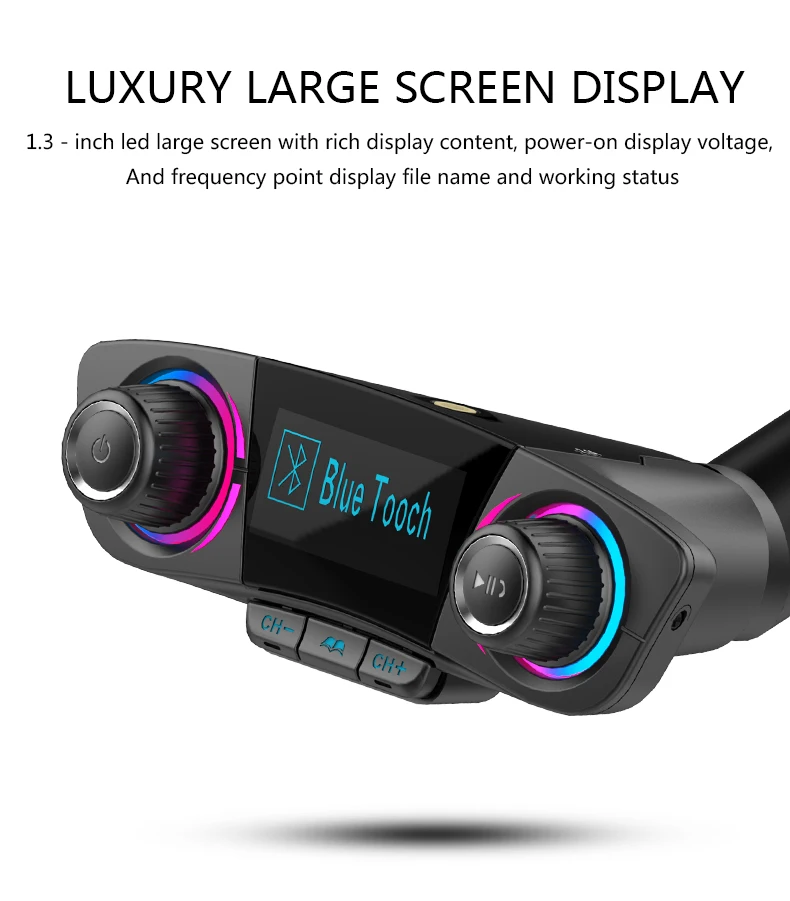 Fm-передатчик Aux модулятор Bluetooth Handsfree автомобильный комплект автомобильный аудио mp3-плеер с Умной зарядкой двойной USB Автомобильное зарядное устройство Автомобильный-Стайлинг