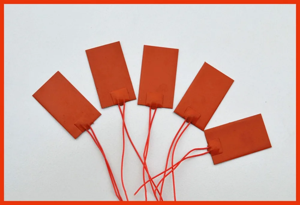 

30x 60mm 6W 12V Silicone Heater mat Heating Element heating plate 3M high temperature resistant adhesive Electric heating pad