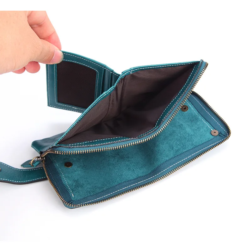 2018 RFID Модный женский кошелек из натуральной коровьей кожи на молнии дизайнерский