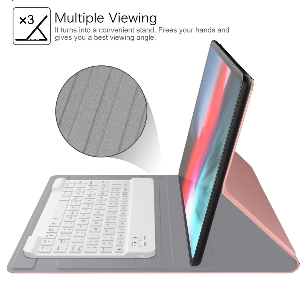 Для iPad Pro 12,9 дюйма планшет чехол с Беспроводной США клавиатура из искусственной кожи клавиатуры для планшетов Чехол для iPad Pro крышка