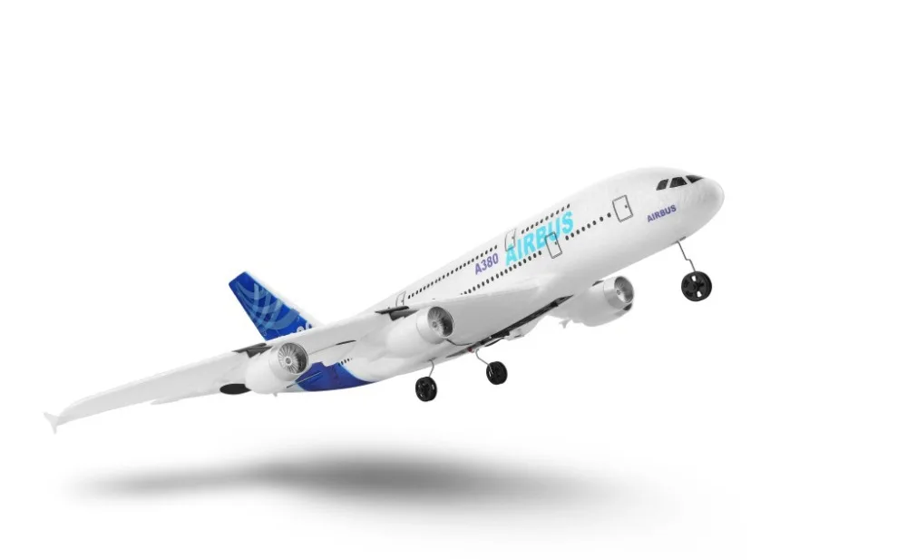RC самолет Аэробус A380 3CH 48 см 2 4 г радио Управление с неподвижным крылом скольжения