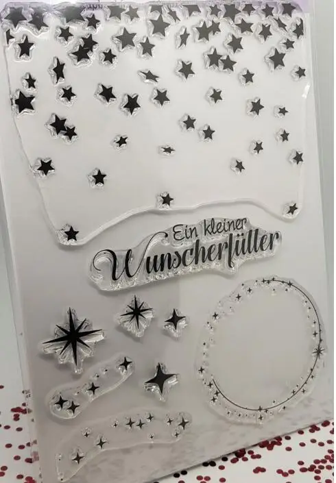 Звездный фон прозрачная печать или штамп для DIY Скрапбукинг/карты/бумажник карты