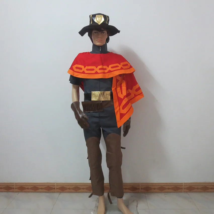 OW Jesse McCree костюм для косплея одежда игры супергероя взрослых мужчин на Хэллоуин