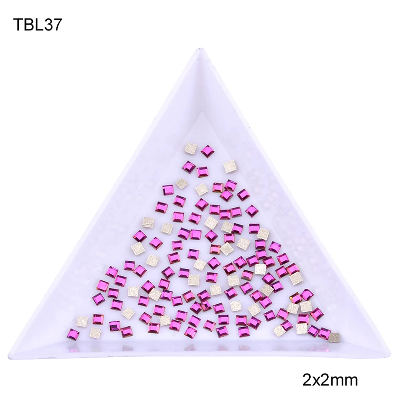 TBL37 10 шт. Золотые кристаллы nailart с плоской задней частью 2 мм квадратные стрелы из стекловолокна дизайн подвески ромб Стразы для украшения ногтей TBL34 - Цвет: TBL37