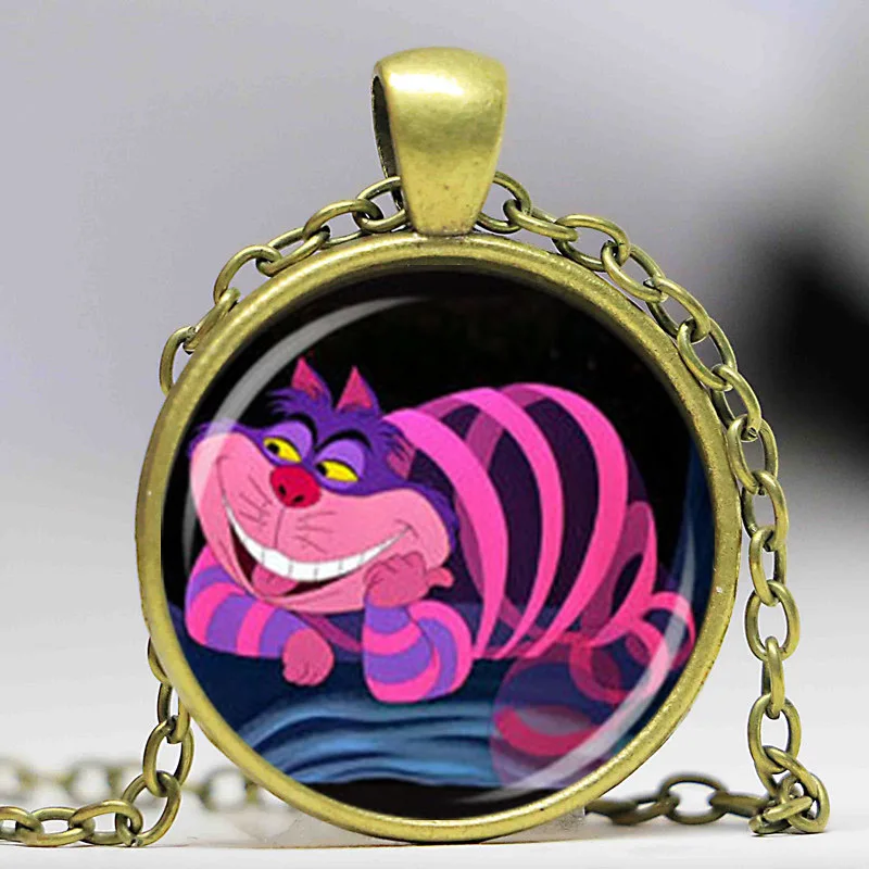 Невидимое ожерелье с изображением Чеширского кота сделай сам ювелирные