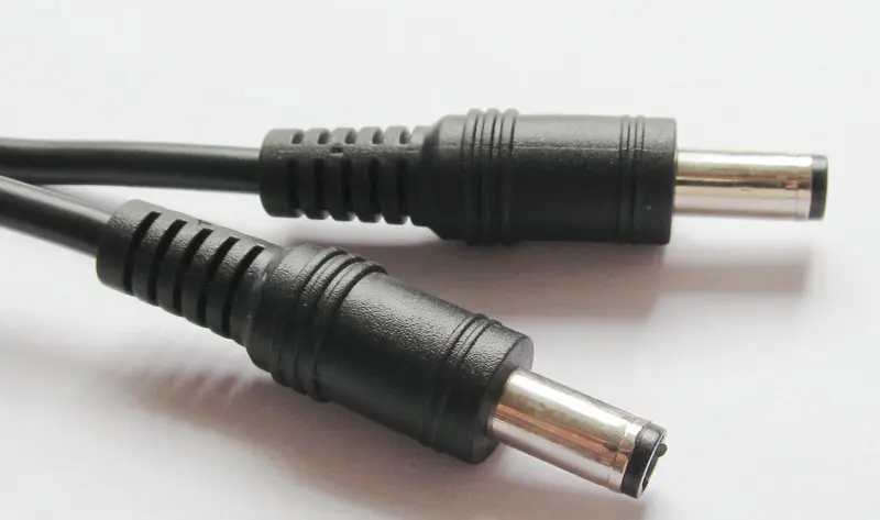 2 шт. 22AWG прямой двойной штекер постоянного тока 5 5*2 мм удлинитель адаптер питания