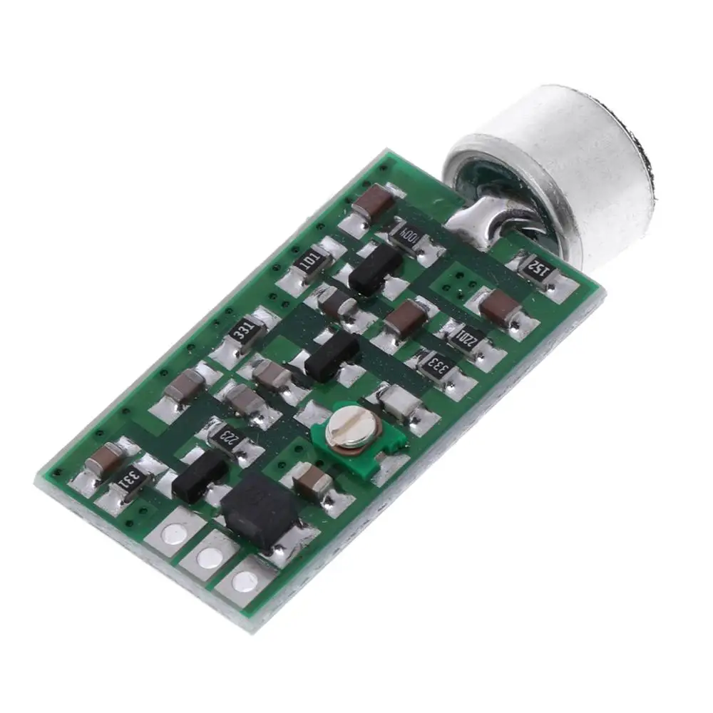 

Transmitter Module 88MHZ-108MHZ 0.7-9V Mini Bug Wiretap Dictagraph Interceptor MIC V4.0 Core Board