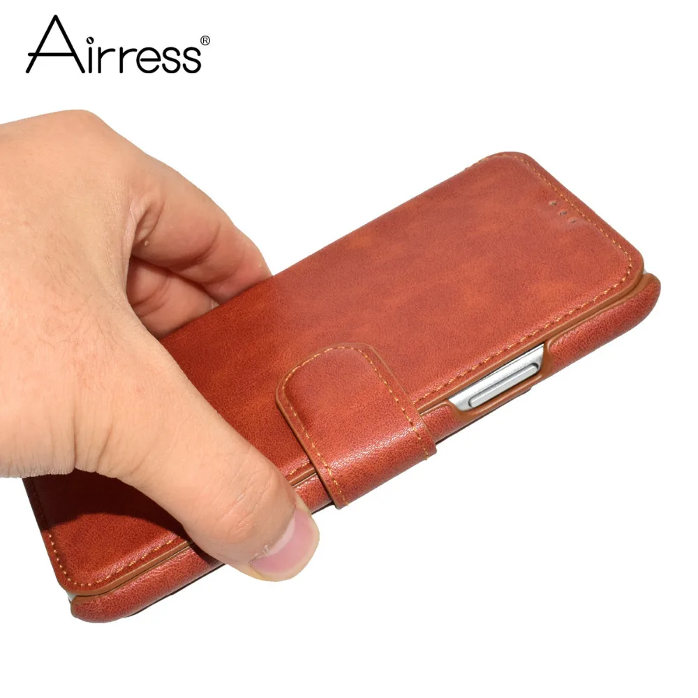 Airress роскошный кожаный кошелек чехол для iPhone X 8 7 плюс 6 S слот Кредитные карты