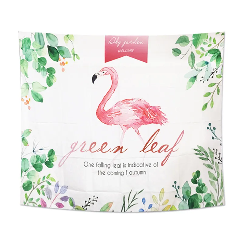 Гобелены с единорогом для гостиной настенная ткань гобелен розовым фламинго