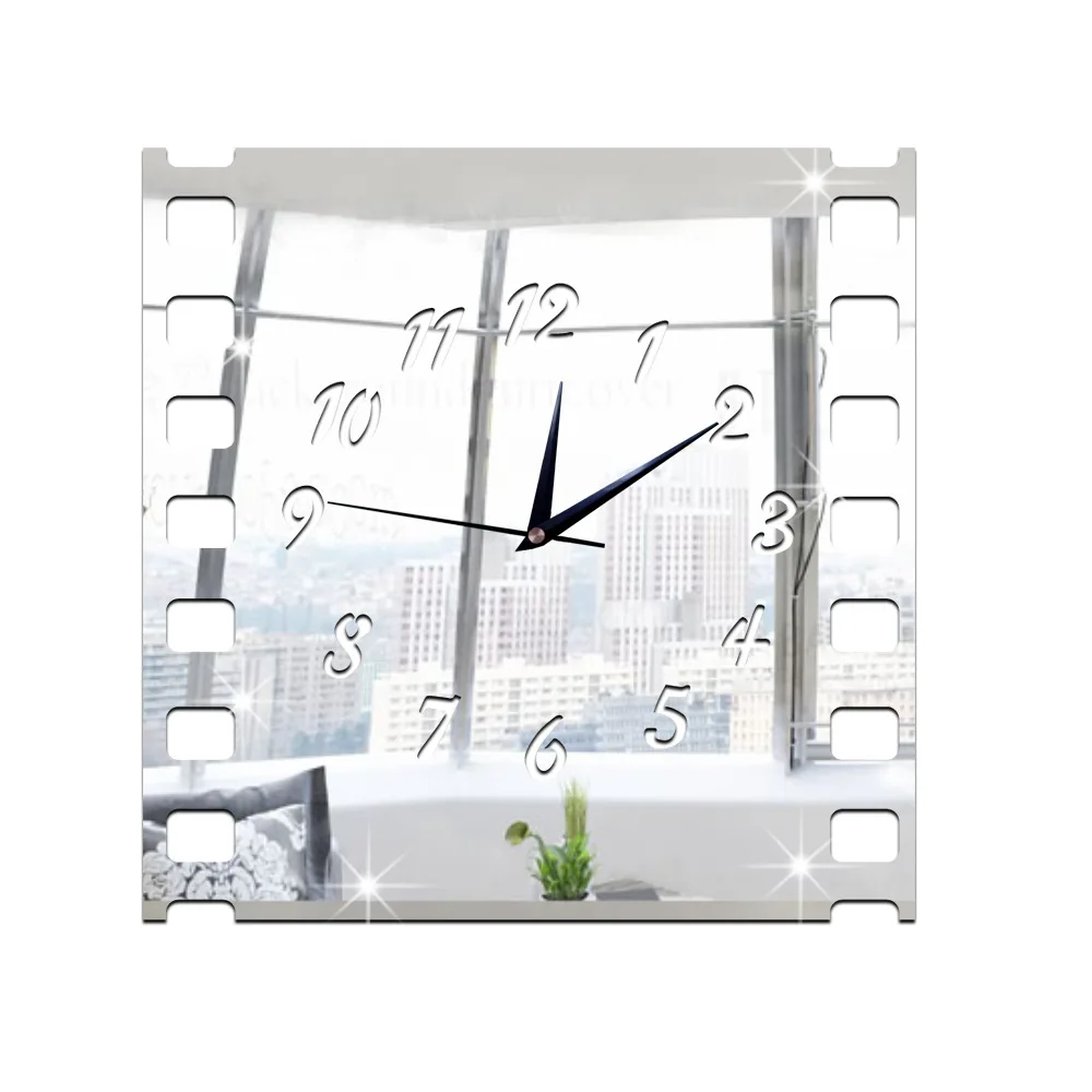 2020 креативные акриловые настенные часы с трехмерными персонажами ретро пленка