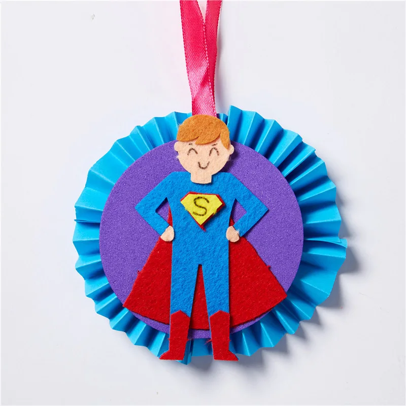 DAD SUPERMAN Детский сад много декоративных поделок diy игрушки папа трофей/медаль ремесла детские развивающие игрушки для детей подарок девочка/мальчик Рождественский подарок - Цвет: DAD SUPERMAN