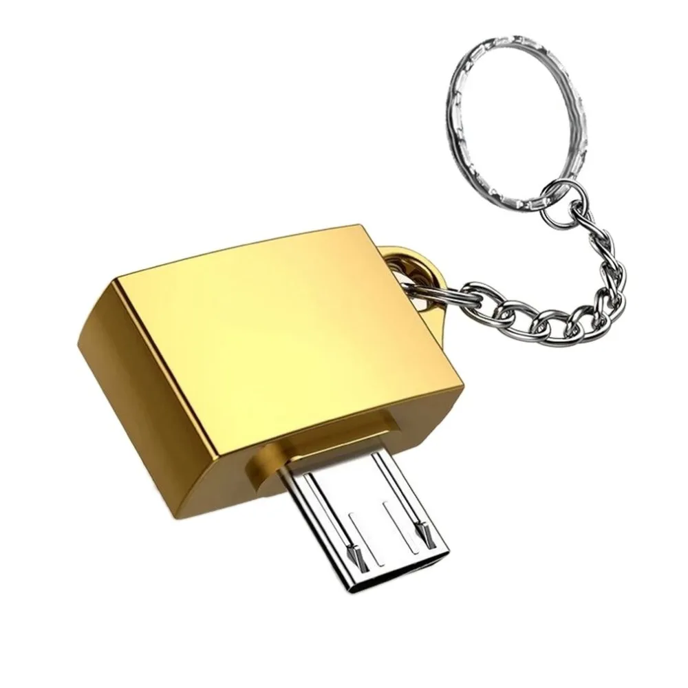Ультра удобный металлический адаптер Type C/Micro USB для 2 0 OTG устройства Android с кольцом