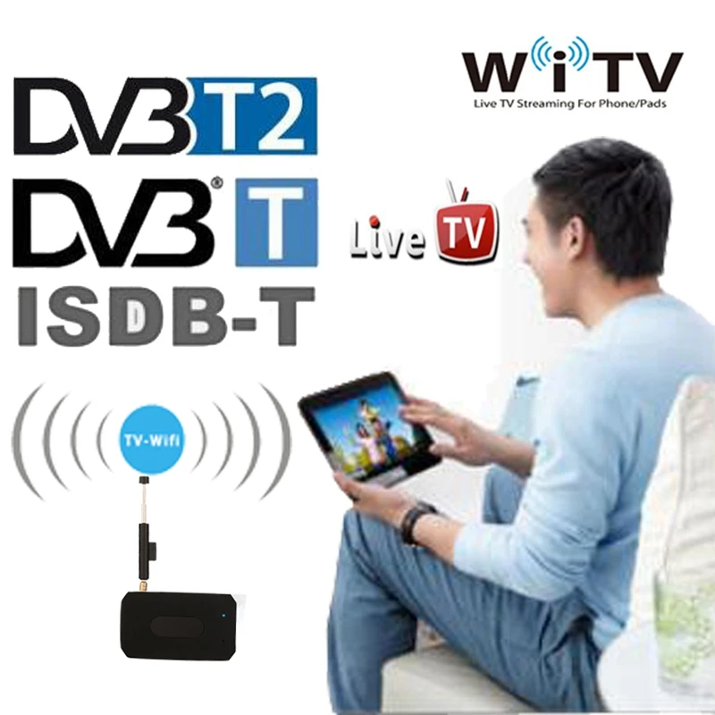 Цифровой беспроводной Dvb T2 T isdb t Wifi Full Seg Dtv Live Tv Link тюнер Стик приемник для Ipad Iphone Ios