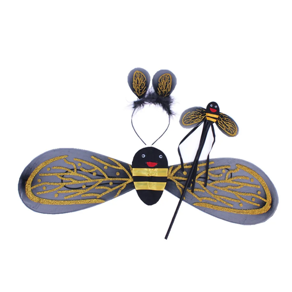 Angle Wing Fancy Dress Butterfly Wings Party Performs Bee Ladybird Headpieces Costume Show up Stage Decoration Props for Kids | Дом и сад