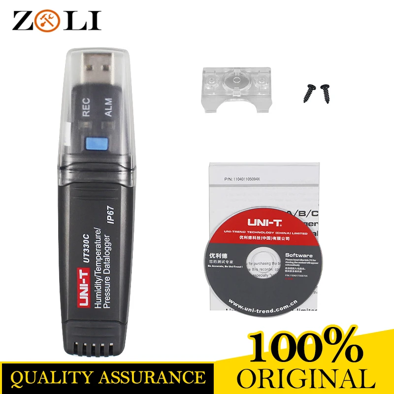 UNI-T UT330C IP67 мини USB Температура регистратор данных влажности Регистраторы воздушный тестер регистратор данных измеритель срока хранения 3in1 UT330C